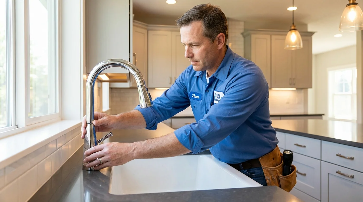 Kitchen faucet installation by Johns Plumbing LLC in Milan